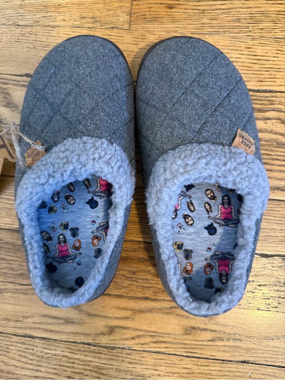 Cozy Gray Women's Sherpa-Lined Slippers